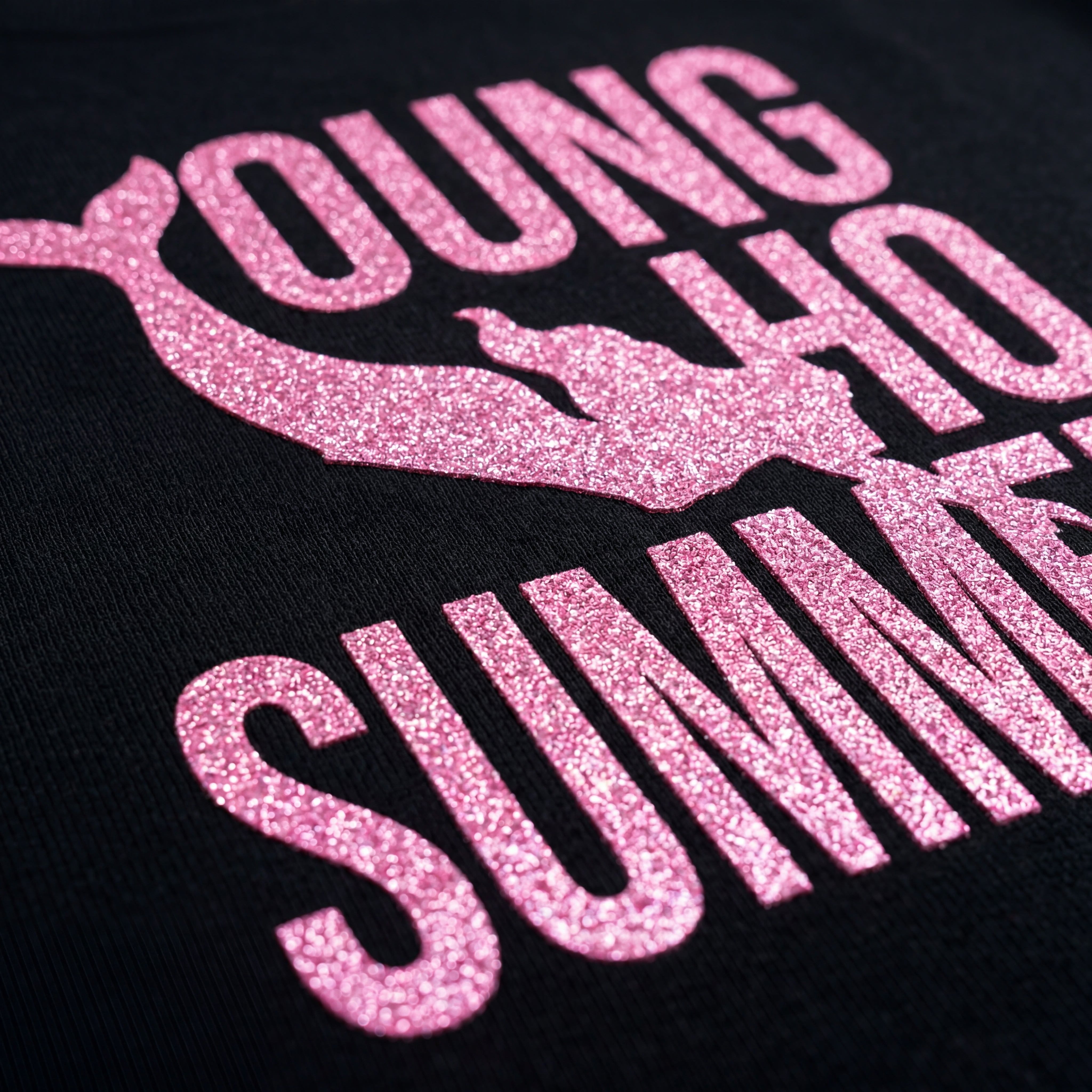 young ho summer glitter boxy t-shirt